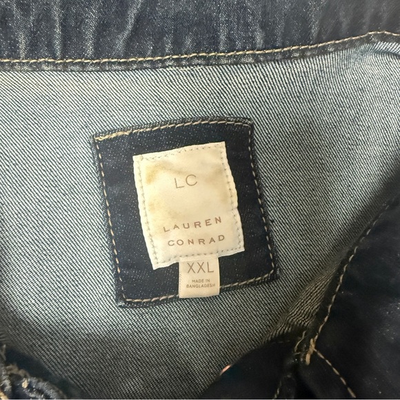 LC Lauren Conrad Blue Jean Jacket Medium-Dark Wash - Picture 6 of 9
